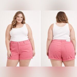 Judy Blue Pink Cuffed Shorts Sz. 2X and 3X NWT